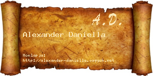 Alexander Daniella névjegykártya